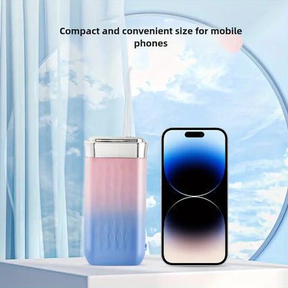 Minceetbien™ 1pc Blue Model Portable Electric Water Flosser, Rechargeable Oral Care Handheld Dental Irrigator with 3-Speed Adjustment, USB Charging, 36V Max Voltage, 1200mAh Lithium Battery, Includes 4 Nozzles