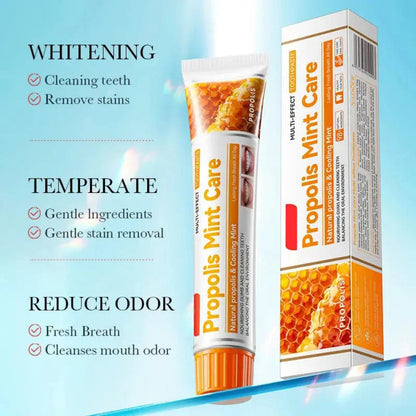 Minceetbien™ 1pc Propolis Fresh Toothpaste -100G Deep Cleaning Formula, Lasting Fresh Breath, Mild Foam, Healthy Gums, Rich in Honey Essence, Household Products, Travel Necessities.Soothing And Nourishing.Unisex, local warehouse/Fast delivery