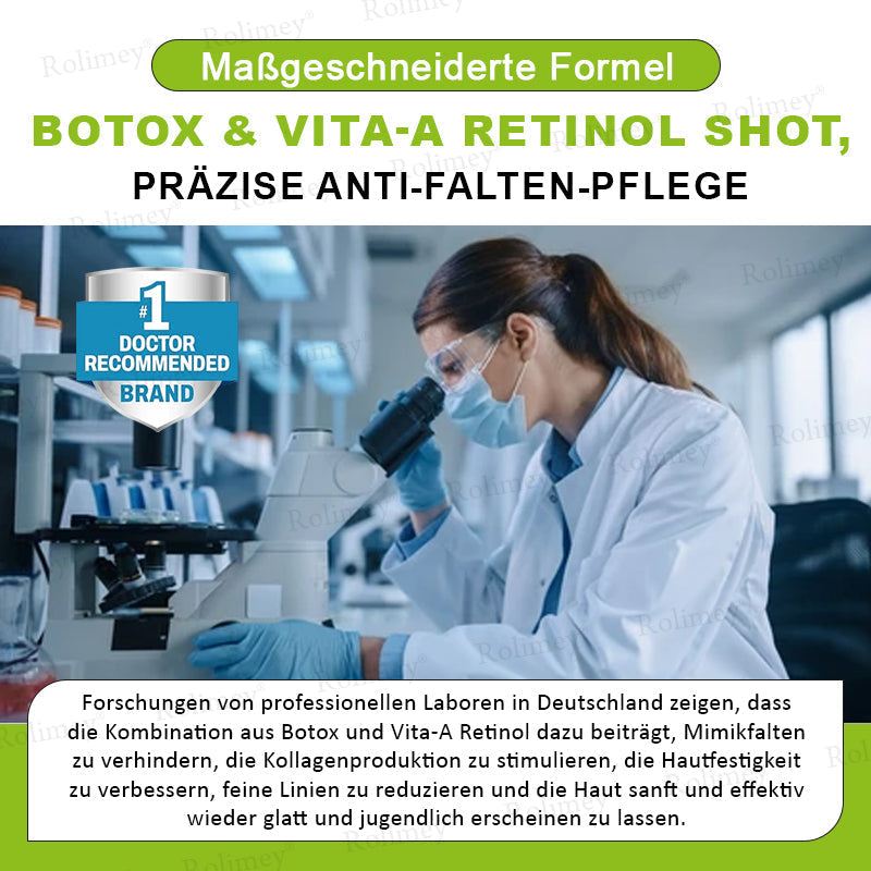 [Nur noch 30 MINUTEN] Jetzt jugendliche Haut zurückgewinnen Rolimey® Botox & Vita-A Retinol Shot Falten-Lift Straffungscreme